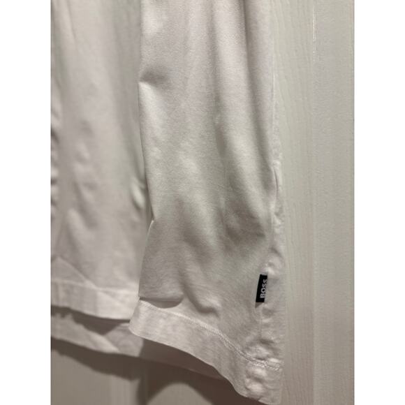 BOSS Hugo Boss Mens Minimal Logo Tee (White) - Picture 6 of 12